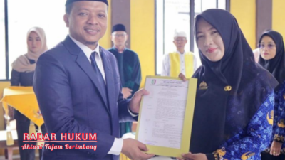 Bupati Pringsewu Lantik 53 Kepala Sekolah dan 13 Pejabat Fungsional Guru